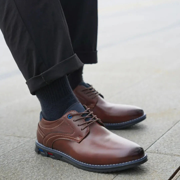 Oxford Lisse Geen-Strepen Orthopedische Dresschoenen