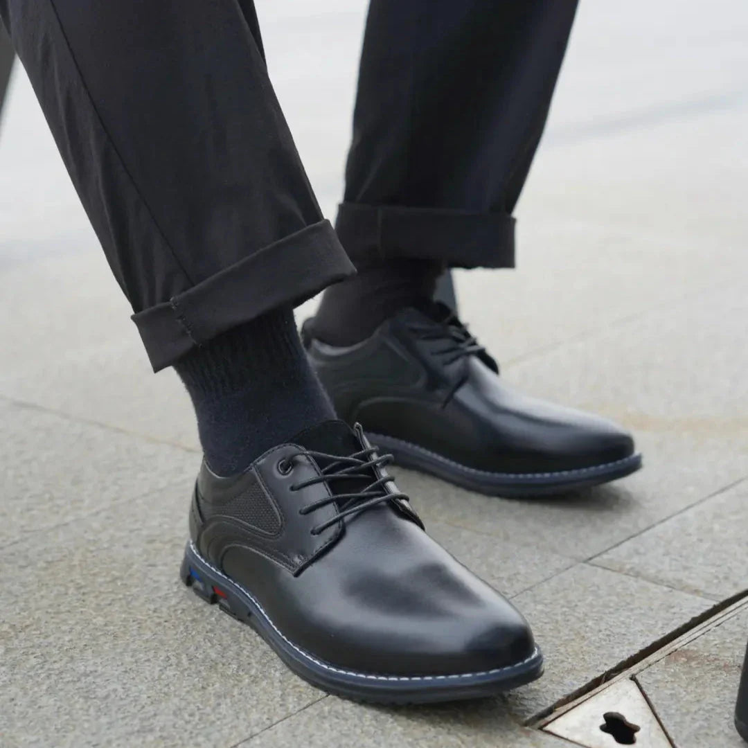 Oxford Lisse Geen-Strepen Orthopedische Dresschoenen