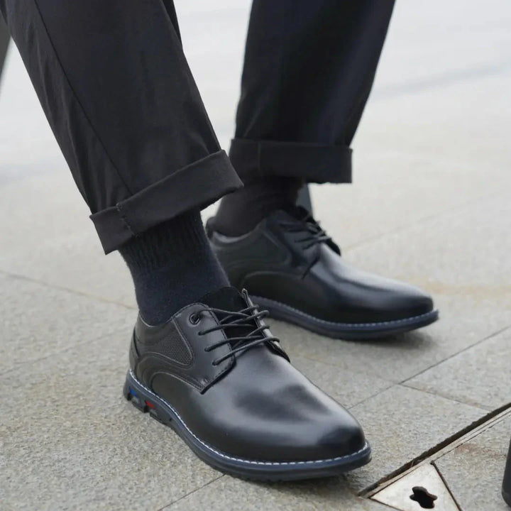 Oxford Lisse Geen-Strepen Orthopedische Dresschoenen