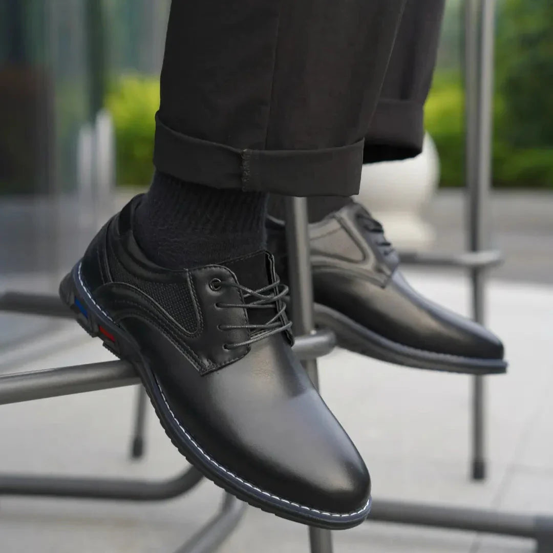 Oxford Lisse Geen-Strepen Orthopedische Dresschoenen