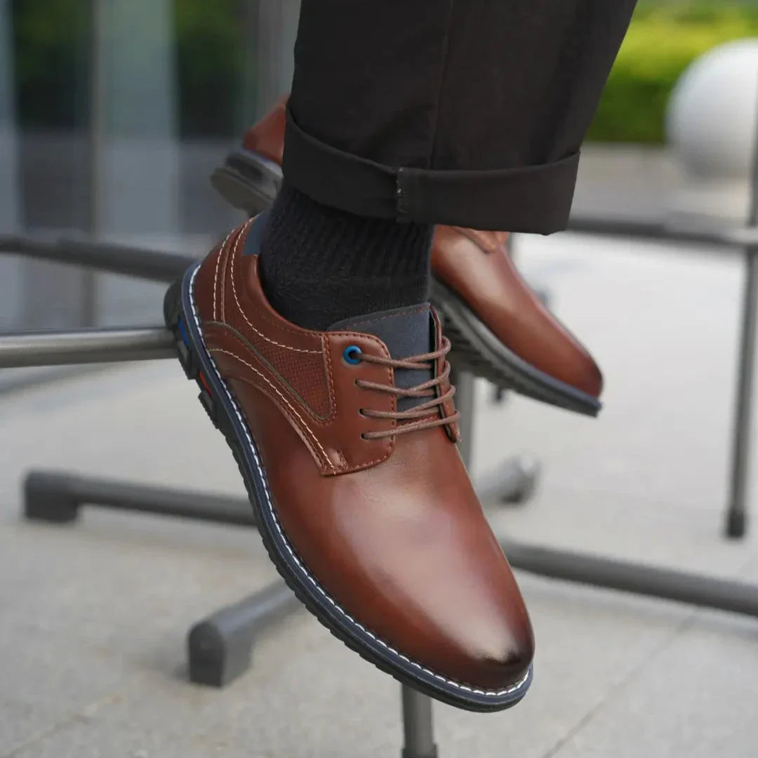 Oxford Lisse Geen-Strepen Orthopedische Dresschoenen