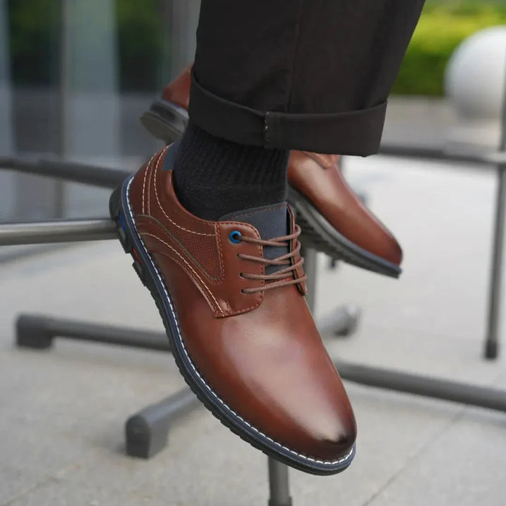 Oxford Lisse Geen-Strepen Orthopedische Dresschoenen