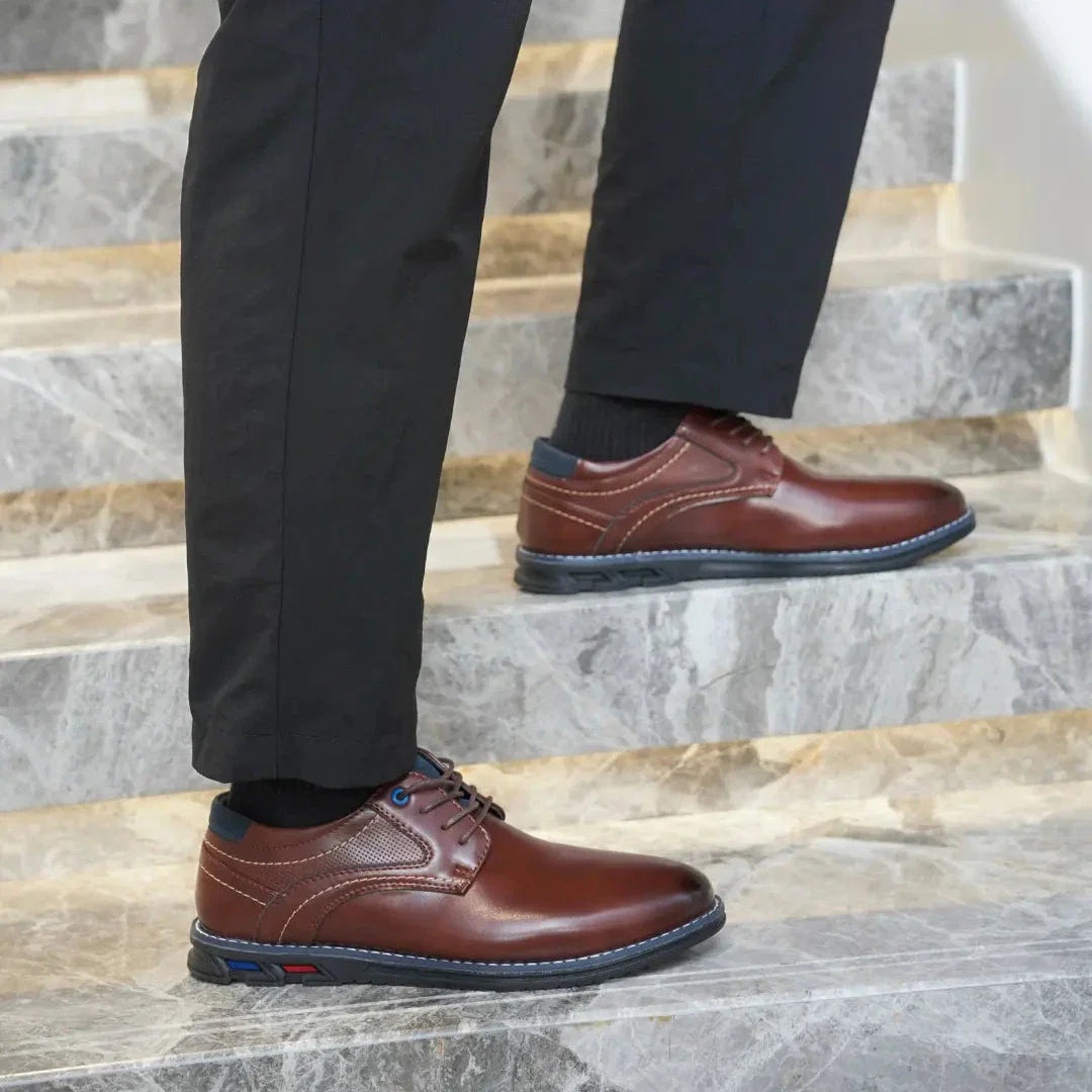 Oxford Lisse Geen-Strepen Orthopedische Dresschoenen