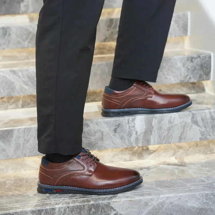 Oxford Lisse Geen-Strepen Orthopedische Dresschoenen