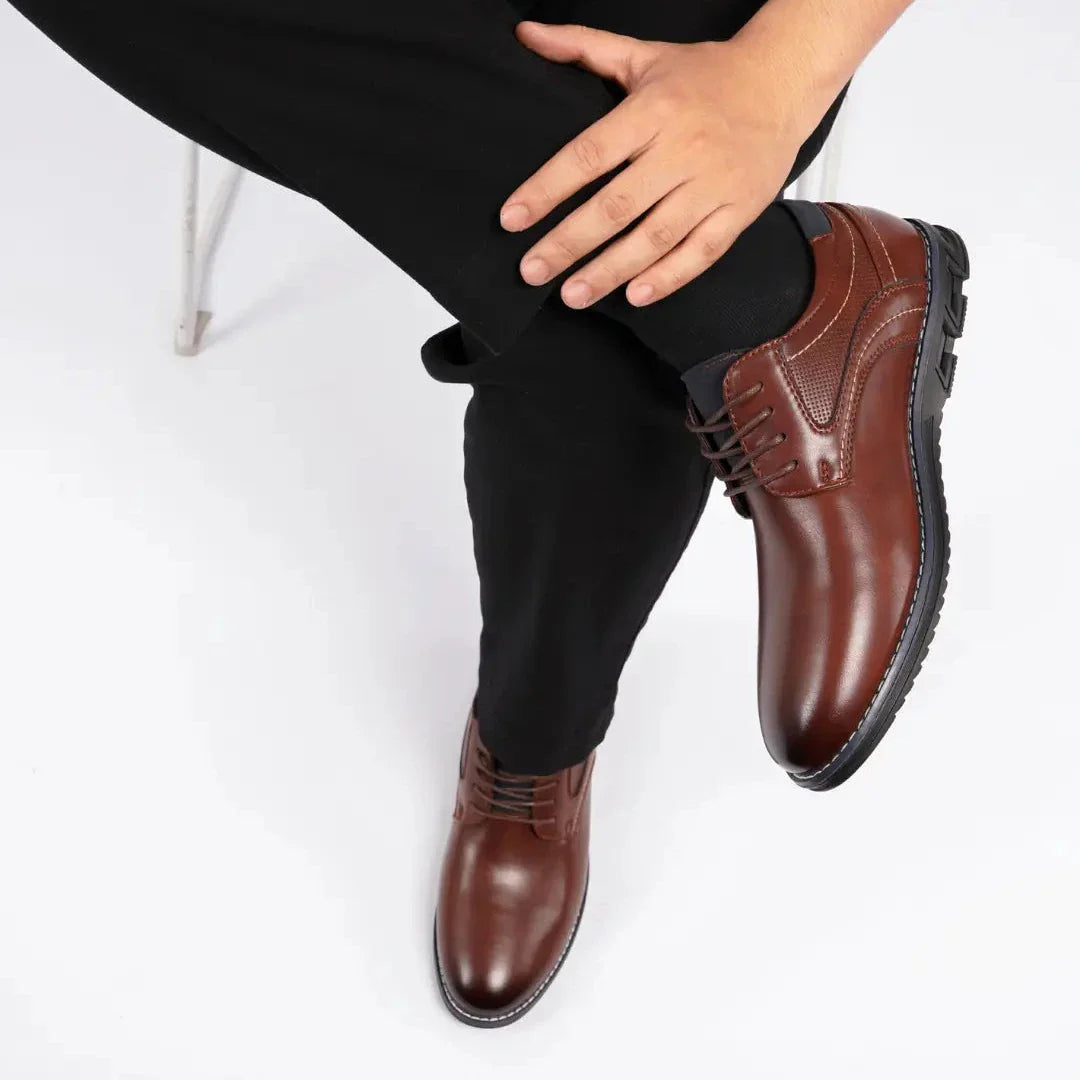 Oxford Lisse Geen-Strepen Orthopedische Dresschoenen
