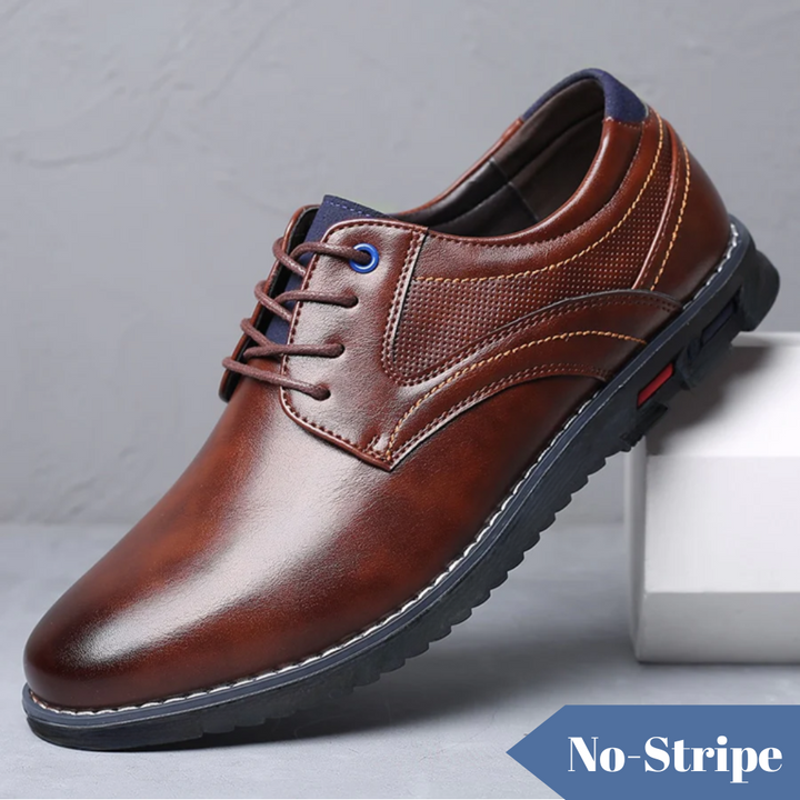 Oxford Lisse Geen-Strepen Orthopedische Dresschoenen