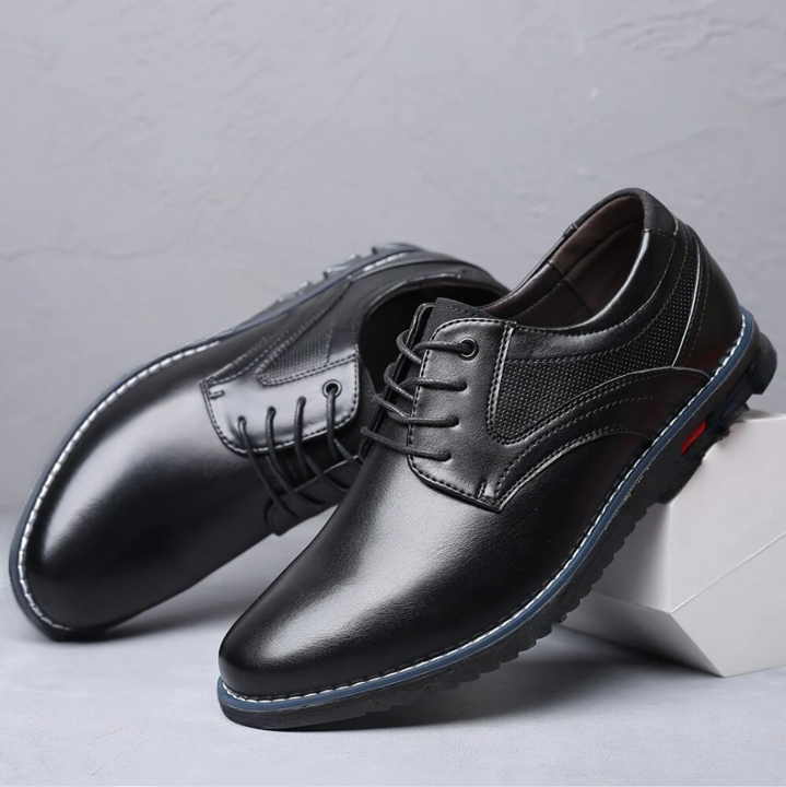 Oxford Lisse Geen-Strepen Orthopedische Dresschoenen